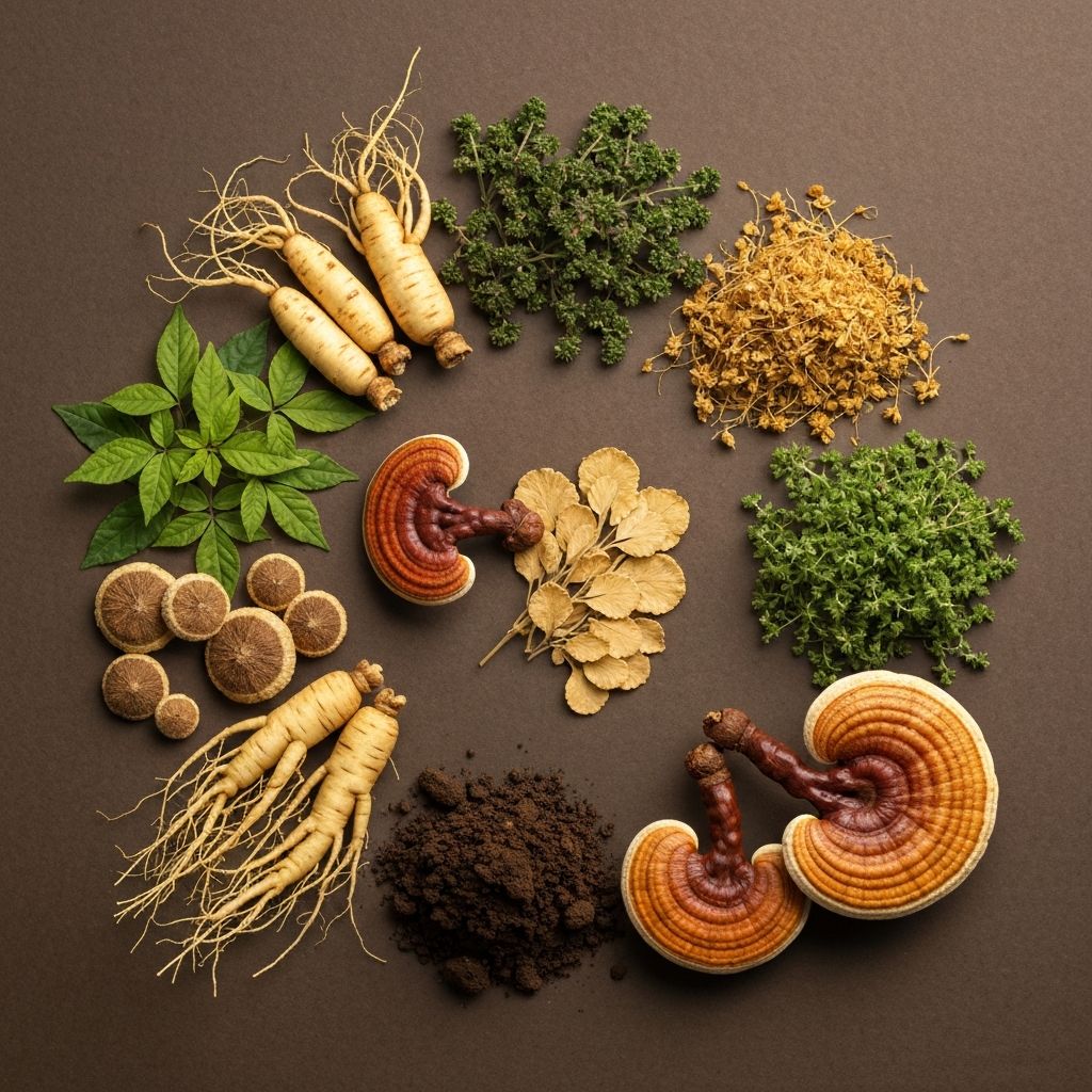 Adaptogenic herbs and natural ingredients